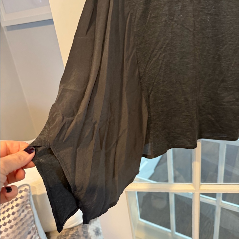 Eileen Fisher Charcoal Long Sleeve Top - Picture 2 of 4
